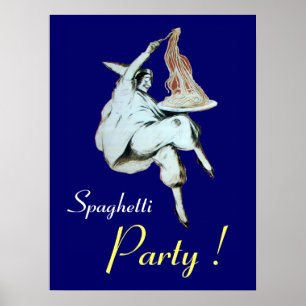 SPAGHETTI PARTY, ITALIAN KITCHEN ,purple Poster
