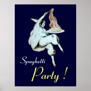 SPAGHETTI PARTY, ITALIAN KITCHEN ,purple Poster