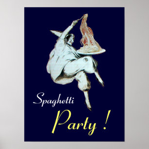 SPAGHETTI PARTY, ITALIAN KITCHEN ,purple Poster
