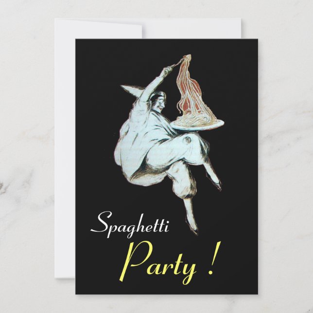 SPAGHETTI PARTY,ITALIAN KITCHEN red dinner, brunch Invitation (Front)