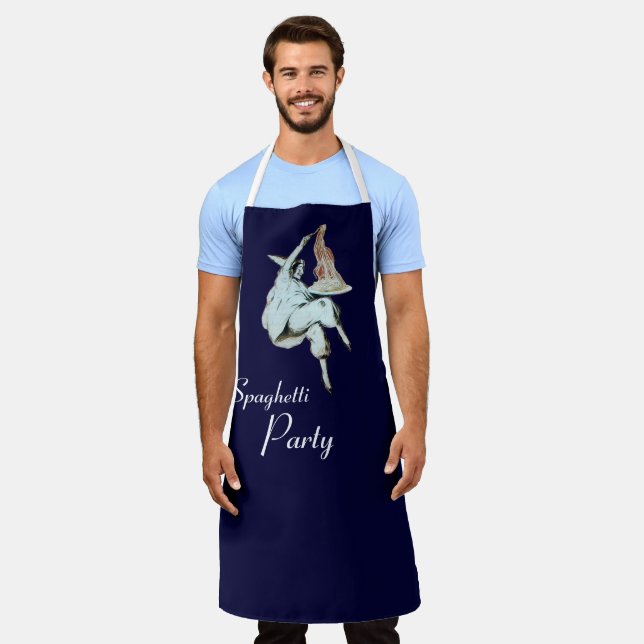 SPAGHETTI PARTY, ITALIAN KITCHEN,RESTAURANT Blue A Apron (Worn)
