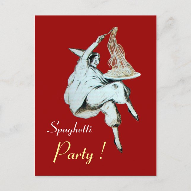 SPAGHETTI PARTY ITALIAN KITCHEN, RESTAURANT Recipe Postcard (Front)