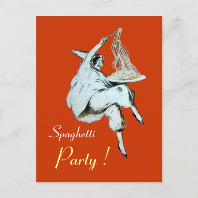 SPAGHETTI PARTY ITALIAN KITCHEN, RESTAURANT Recipe Postcard (Front)