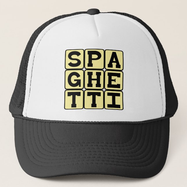 Spaghetti, Pasta Friend of the Meatball Trucker Hat (Front)