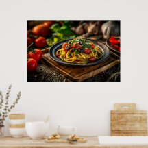 Spaghetti Puttanesca with Fresh Tomatoes and Olive