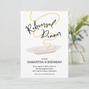 Spaghetti Rehearsal Dinner Invitation