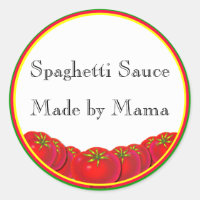 Spaghetti Sauce Customisable Canning Label Sticker