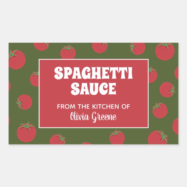 Spaghetti sauce, marinara or tomatoes jar label (Front)