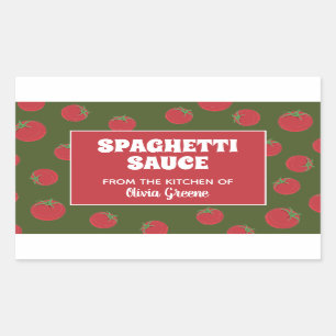Spaghetti sauce, marinara or tomatoes jar label