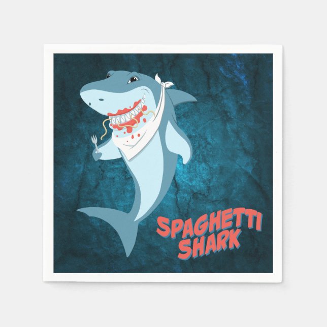 Spaghetti Shark Napkin (Front)