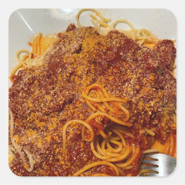 Spaghetti Square Sticker (Front)