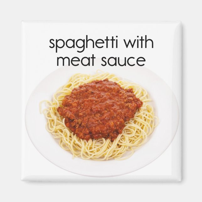 Spaghetti with Meat Sauce Refrigerator Magnet (Front)