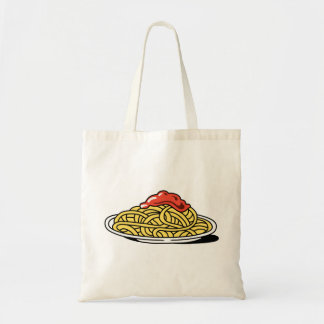 Spaghetti with tomato sauce tote bag