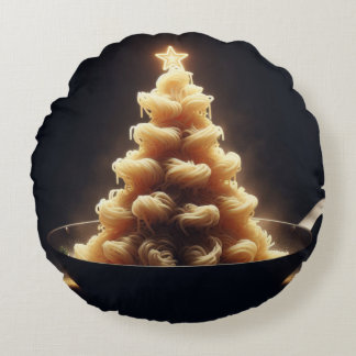 Spaghetti Wonderland Round Cushion