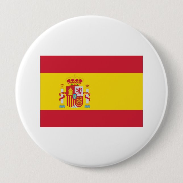 Spain 10 Cm Round Badge (Front)