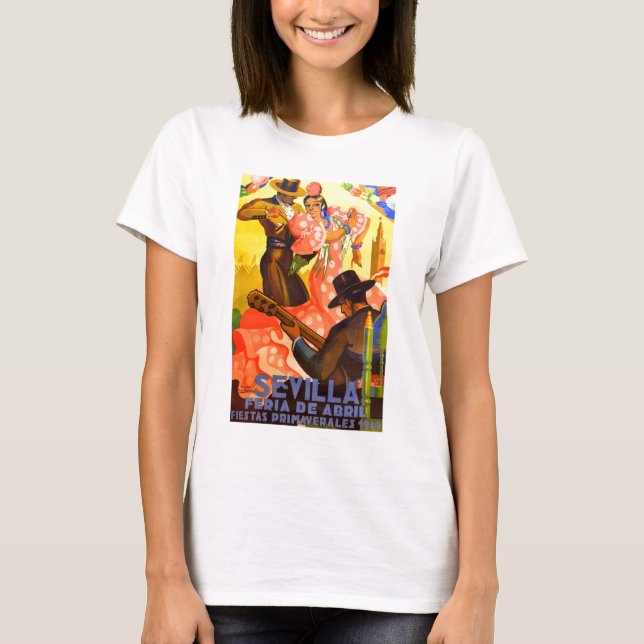 Spain 1949 Seville April Fair Poster T-Shirt (Front)