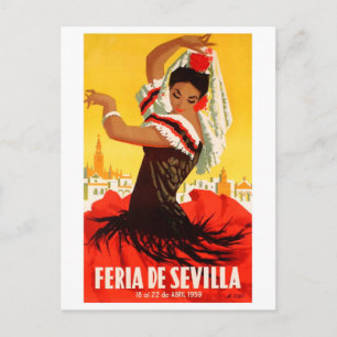Spain 1959 Seville April Fair Poster Postcard