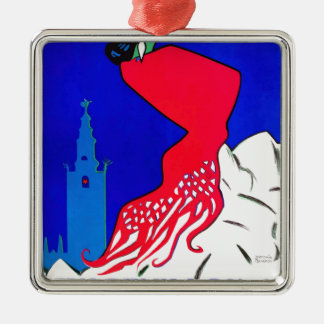 Spain 1964 Seville April Fair Poster Metal Tree Decoration