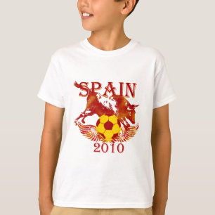 Spain 2010 girls and boys soccer futbol T shirt