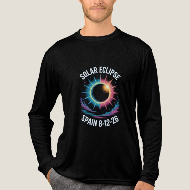 Spain 2026 Eclipse Shirt Solar Event Commemorative (Front)