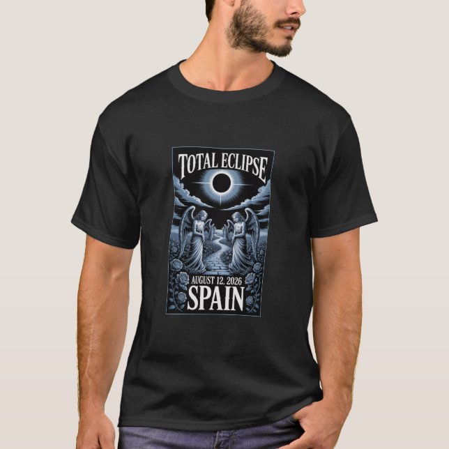 Spain 2026 Eclipse Shirt Solar Event Commemorative (Front)