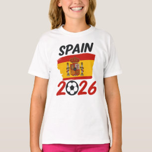 Spain 2026 Soccer Fan Design with Flag Colors T-Shirt