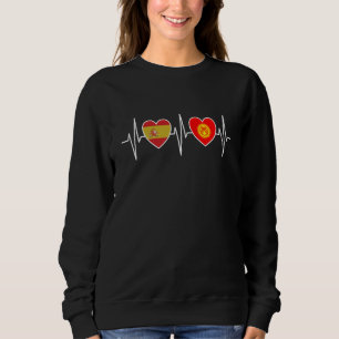 Spain And Kyrgyzstan Kyrgyz Flag Flags Sweatshirt