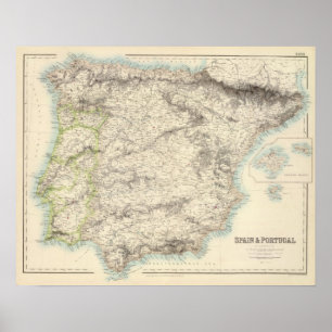 Spain and Portugal 18 Poster