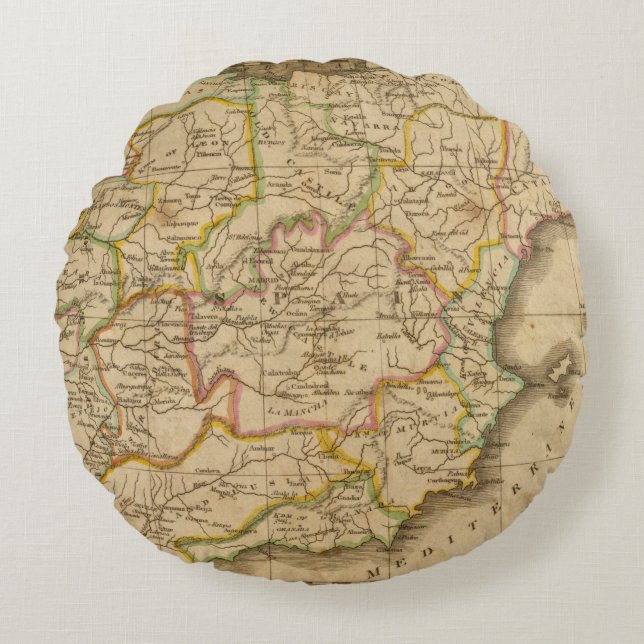 Spain and Portugal 4 Round Cushion (Front)