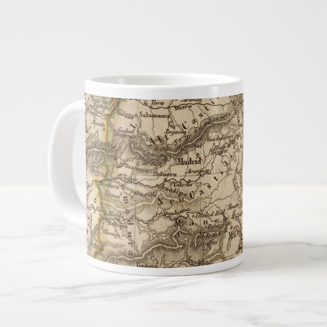Spain and Portugal 8 Large Coffee Mug (Front Left)