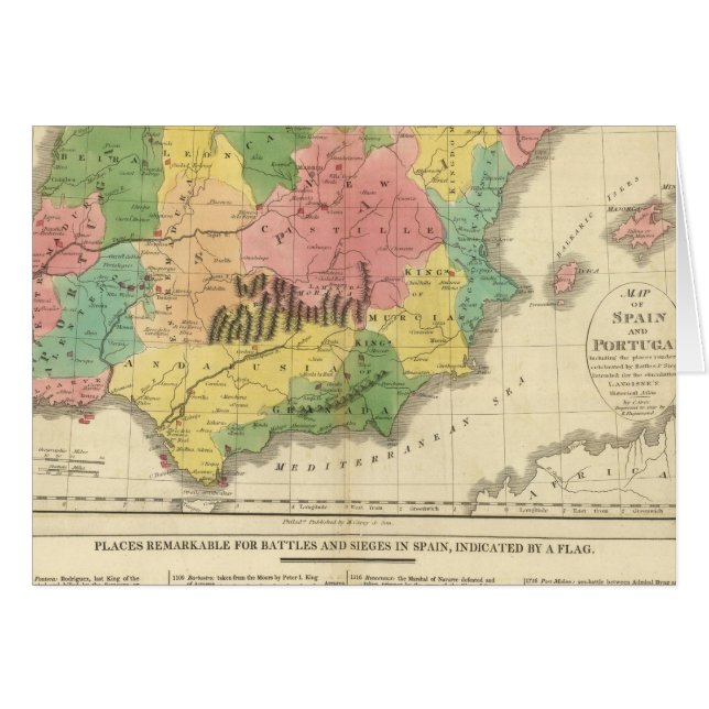 Spain and Portugal Chronology Map (Front Horizontal)