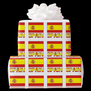 Spain and Spanish Flag Wrapping Paper