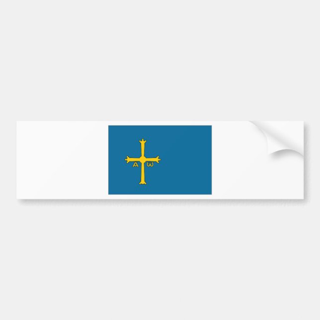 Spain Asturias Flag Bumper Sticker (Front)