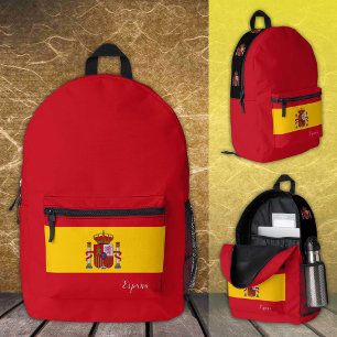 Spain, backpack, Spanish Flag, emblem / España Printed Backpack