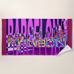 spain barcelona beach towel