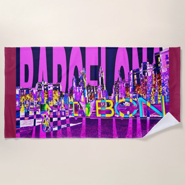spain barcelona  beach towel (Front)
