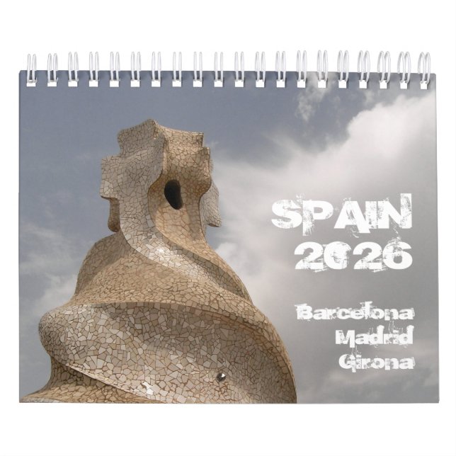 Spain Barcelona Madrid Girona 2026 calendar (Cover)