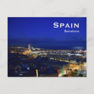 Spain Barcelona Vintage Travel Tourism Add Postcard