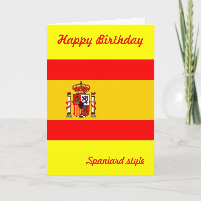Spain birthday card (Front)
