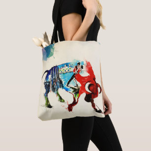 Spain Bull Vintage Travel Love Watercolor Tote Bag