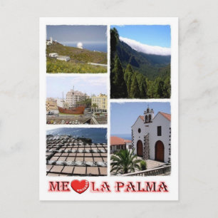 Spain - Canary Islands - La Palma - I Love - Postcard