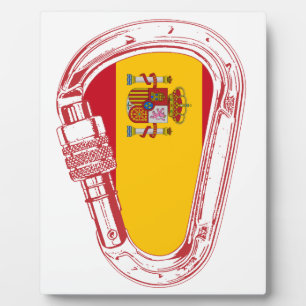 Spain Carabiner Flag Plaque