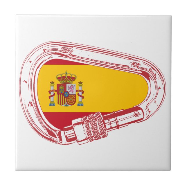 Spain Carabiner Flag Tile (Front)