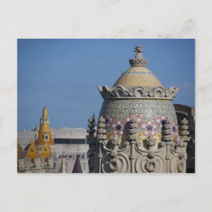 Spain, Catalonia, Barcelona. Barcelona roof top Postcard