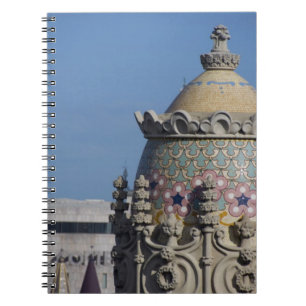 Spain, Catalonia, Barcelona. Barcelona roof top Spiral Notebook