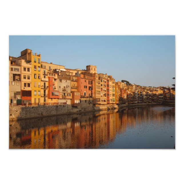 Spain. Catalonia. Gerona. Houses on the Onyar Photo Print (Front)
