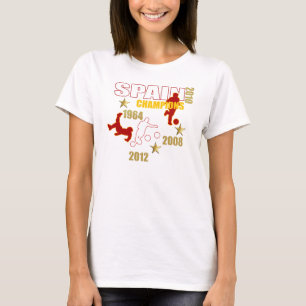 Spain Champions 1964 2008 2010 2012 World European T-Shirt