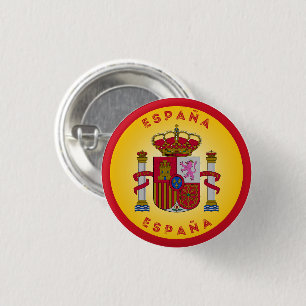 Spain Coat of Arms Circle Shape  3 Cm Round Badge