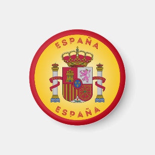 Spain Coat of Arms Circle Shape Magnet