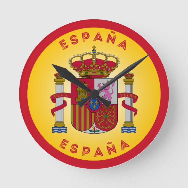 Spain Coat of Arms Circle Shape  Round Clock (Front)